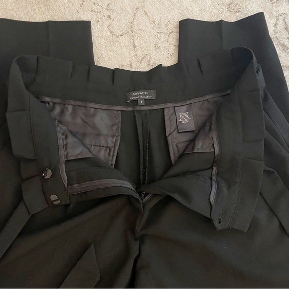 RW&CO. Suiting Black Paper-bag Highwaisted Dress Pants Size 8 - Picture 5 of 8